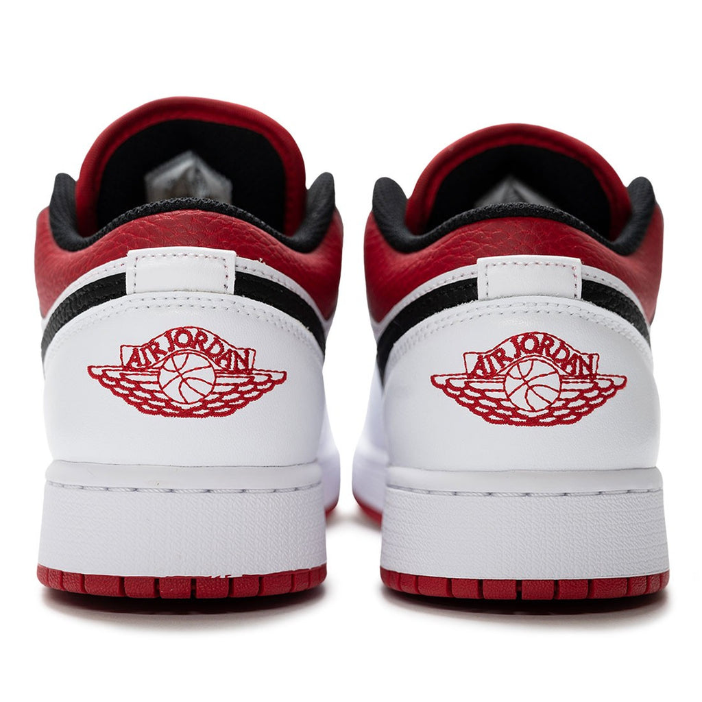 Grade School Youth Size Nike Air Jordan Retro 1 Low 'White Gym Red' 553560 118