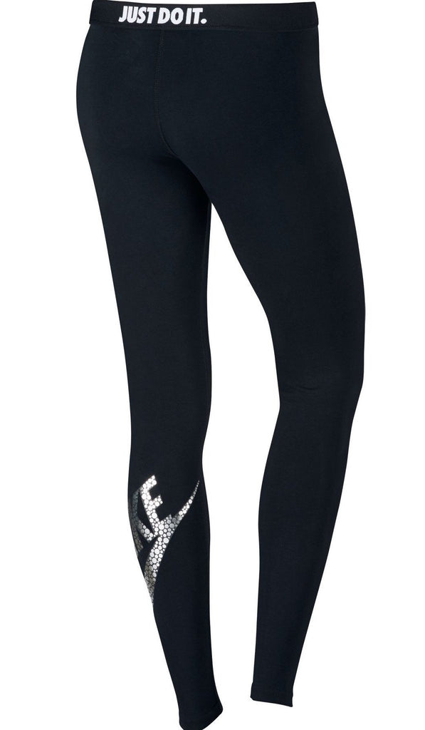 Women's Nike Sports Wear Leggings "Leg A See" Black/Silver 806231 010