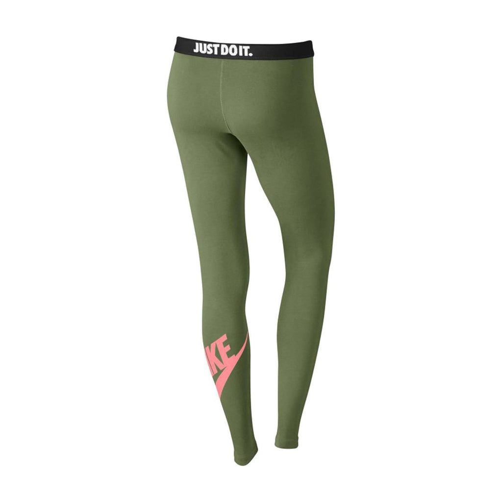 Women's Nike Sports Wear Leggings "Leg A See Logo" Palm Green 806927 387