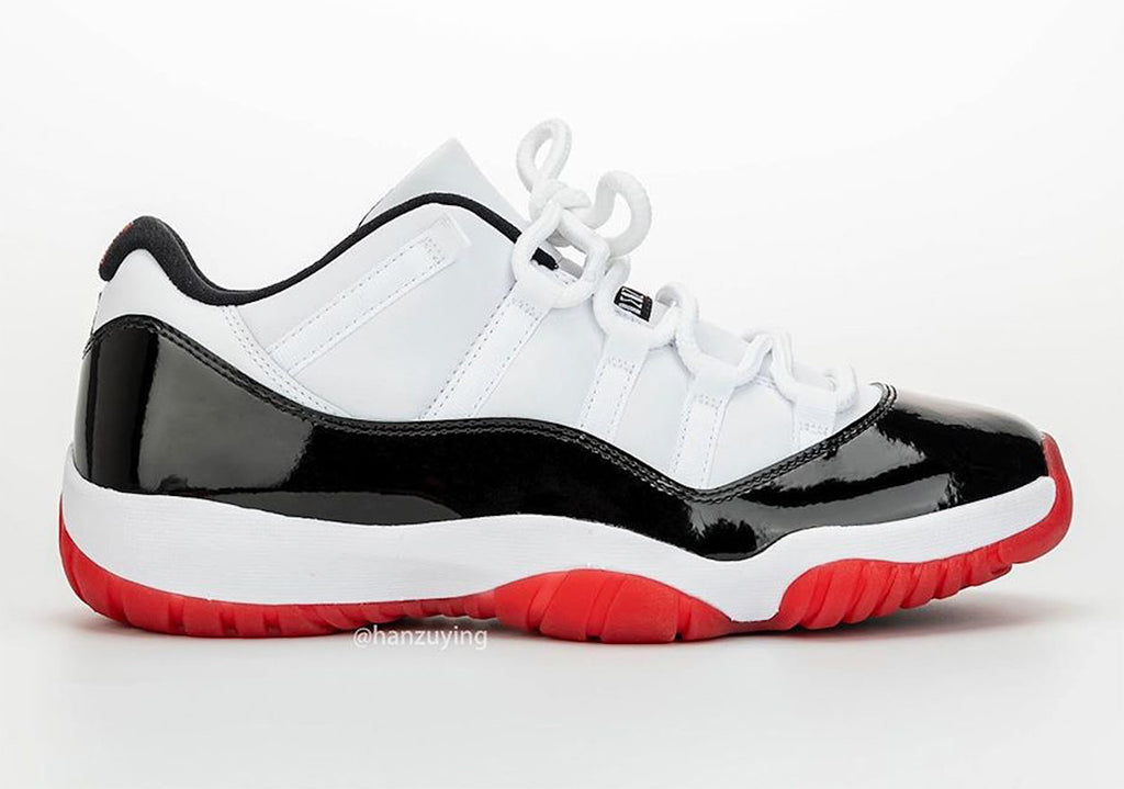 Grade School Youth Size Nike Air Jordan Retro 11 Low 'Concord Bred' 528896 160
