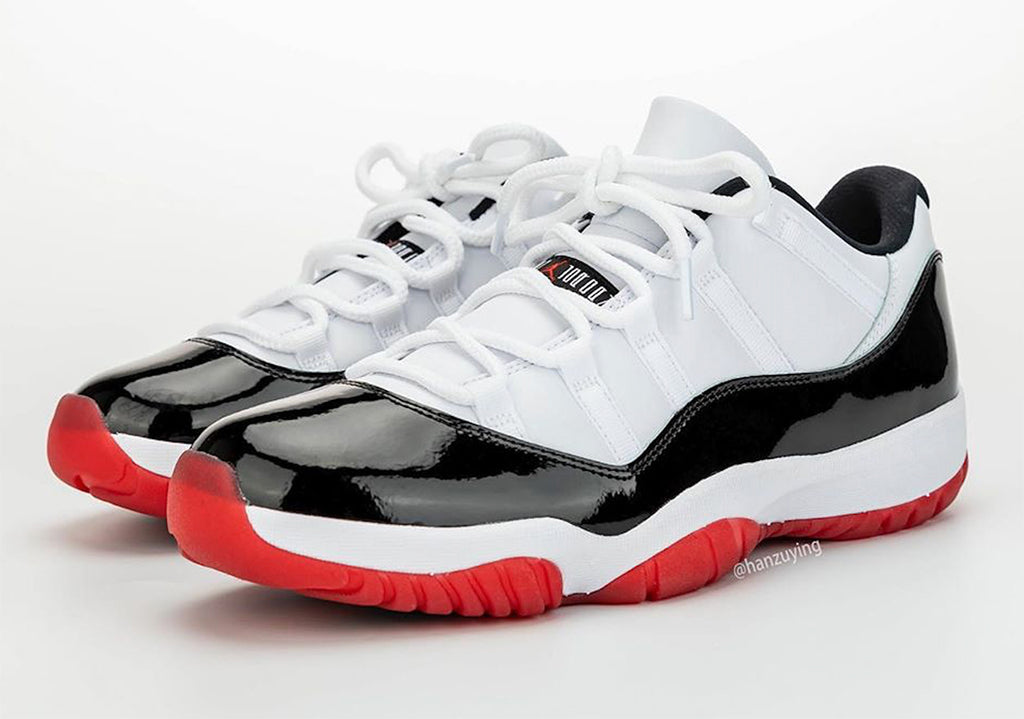 Grade School Youth Size Nike Air Jordan Retro 11 Low 'Concord Bred' 528896 160