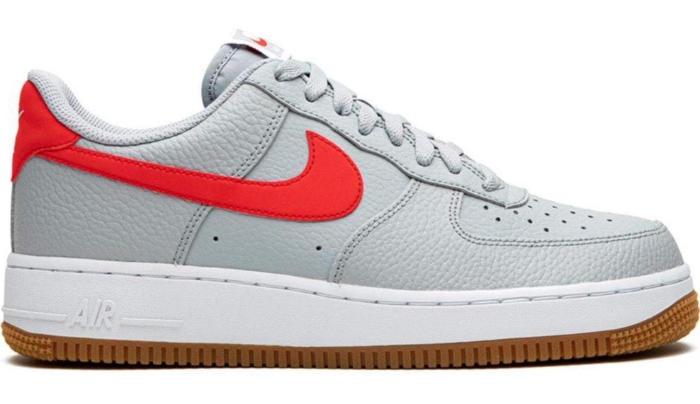 Grade School Youth Size Nike Air Force 1-2 'Wolf Grey Red' CI1759 002