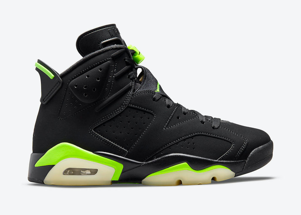 Grade School Youth Size Nike Air Jordan Retro 6 "Electric Green" 384665 003