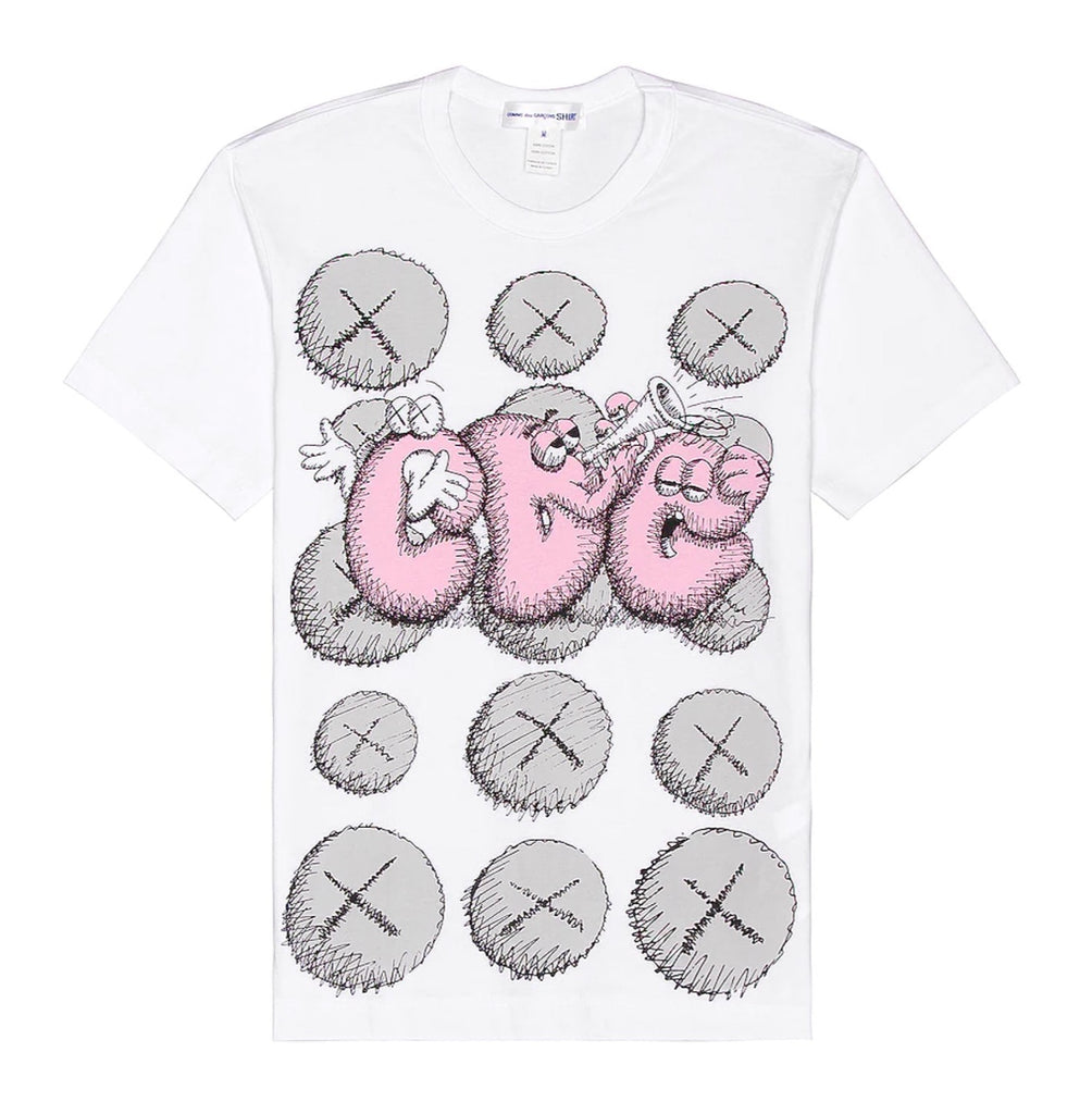 Men's Comme des Garçons x KAWS Graphic Short Sleeve T-Shirt FH-T003-W21-1
