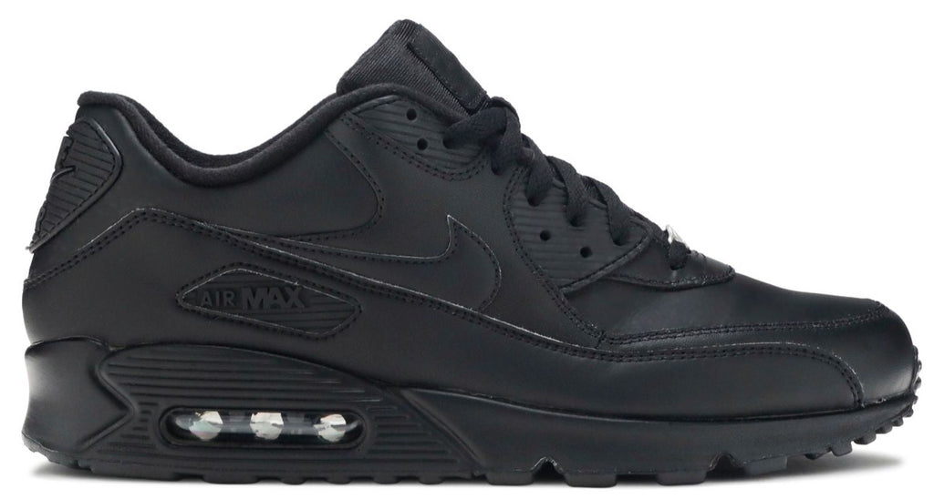 Men's Nike Air Max 90 Leather 'Black' 302519 001