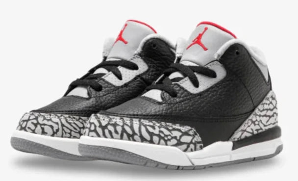 Pre Order Toddler Size Nike Air Jordan Retro 3 OG 'Black Cement' 2024 DM0968 010