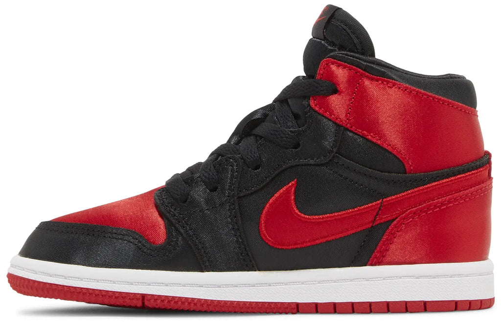 Preschool Size Nike Air Jordan Retro 1 High OG 'Satin Bred' 2023 FD5304 061