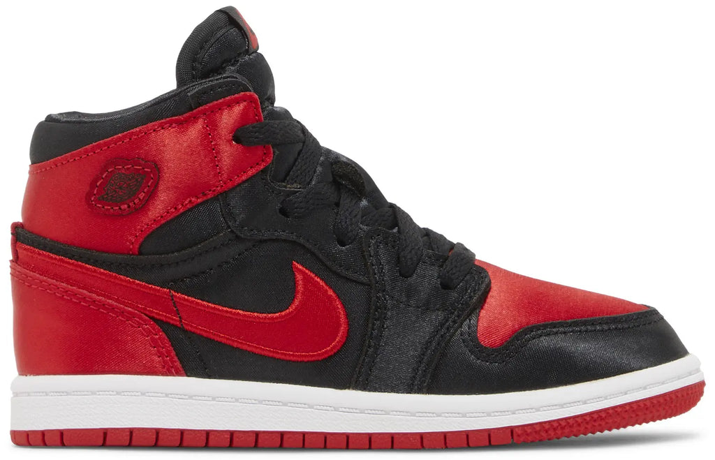 Preschool Size Nike Air Jordan Retro 1 High OG 'Satin Bred' 2023 FD5304 061