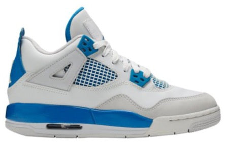 Grade School Youth Size Nike Air Jordan Retro 4 'Military Blue' 2024 HF4281 141