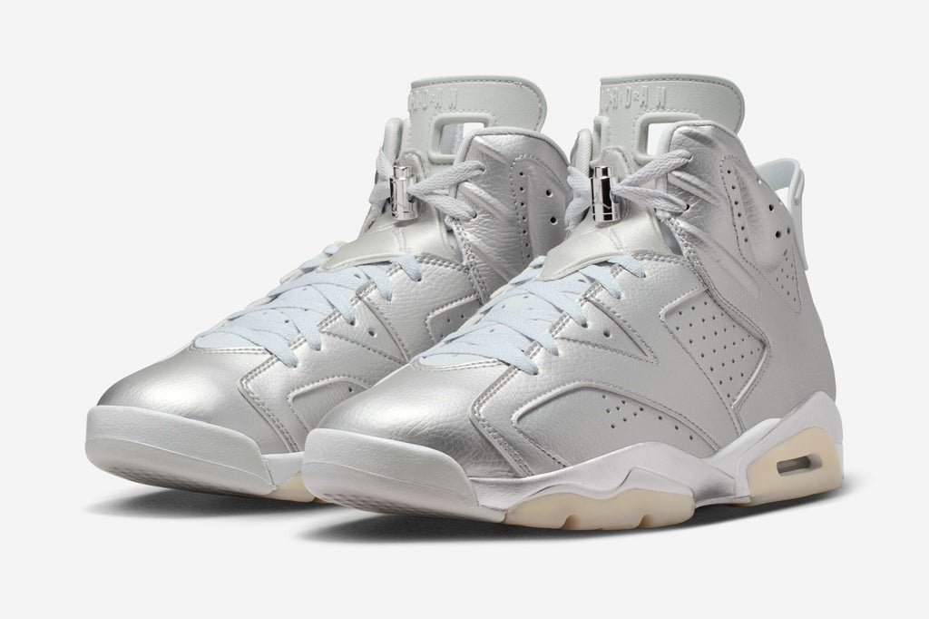 Pre Order Men's Nike Air Jordan Retro 6 X PSG 'Metallic Silver' IQ5135 001