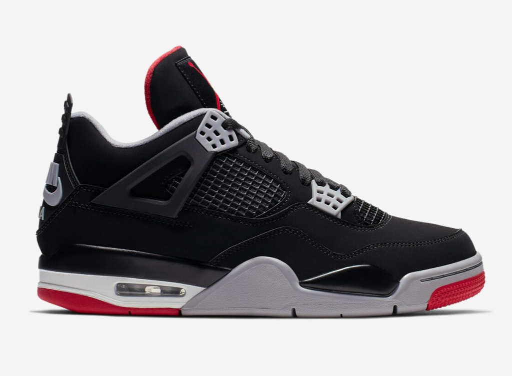 Pre Order Men's Nike Air Jordan Retro 4 'Bred' 2026 IX8180 001 11/27/26