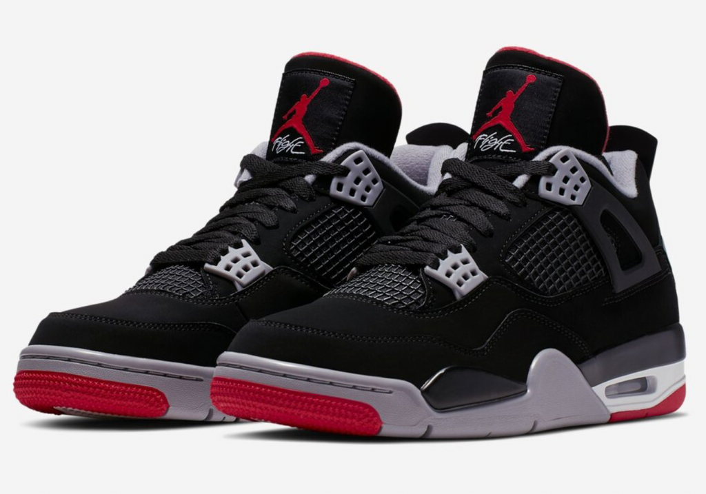 Pre Order Men's Nike Air Jordan Retro 4 'Bred' 2026 IX8180 001 11/27/26