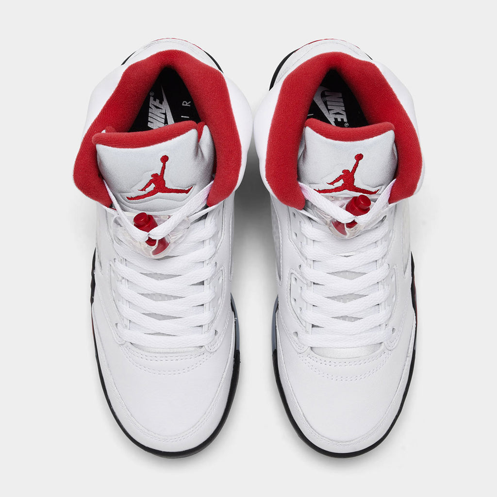 Grade School Youth Size Nike Air Jordan Retro 5 "Fire Red 2020" 440888 102