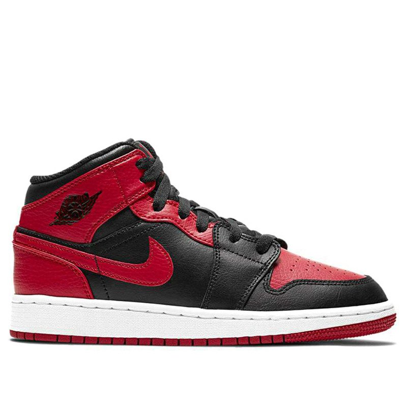 Grade School Youth Size Nike Air Jordan Retro 1 Mid "Banned" 554725 074