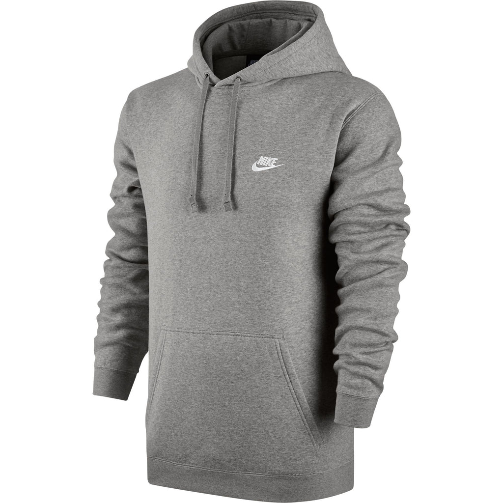 Men's Nike SweatShirt Fleece Pull Over Hoodie Grey 804346 063