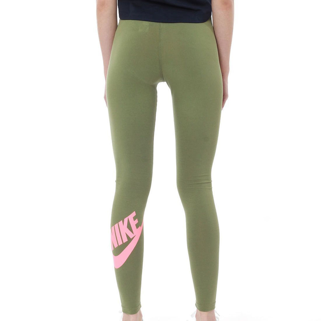 Women's Nike Sports Wear Leggings "Leg A See Logo" Palm Green 806927 387
