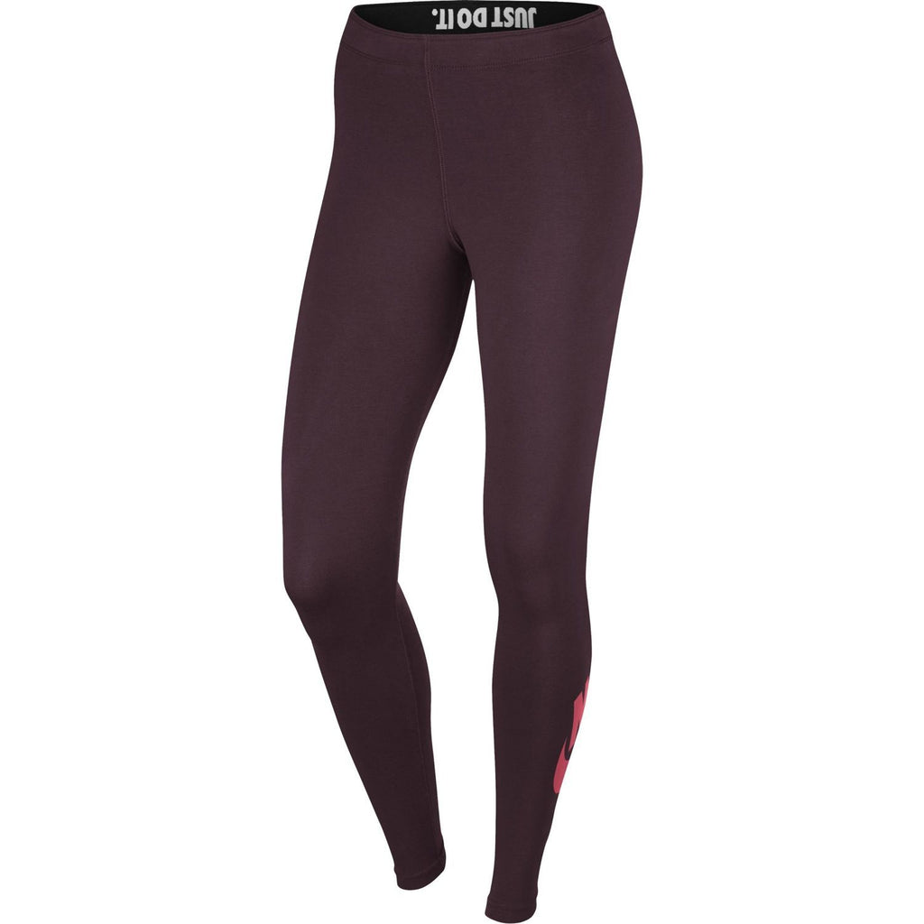 Women's Nike Sports Wear Leggings "Leg A See" Maroon 806927 682