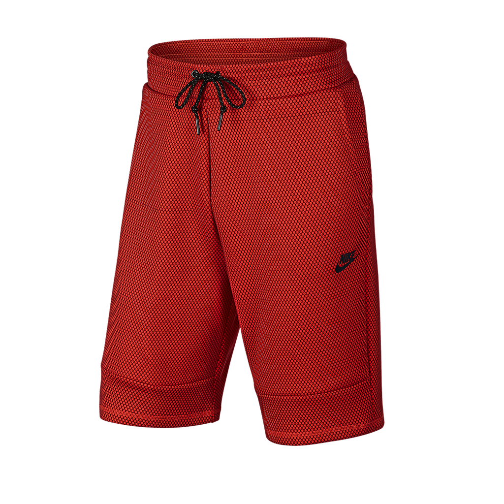 Men's Nike Shorts Tech Fleece 819598 657 Red/Black