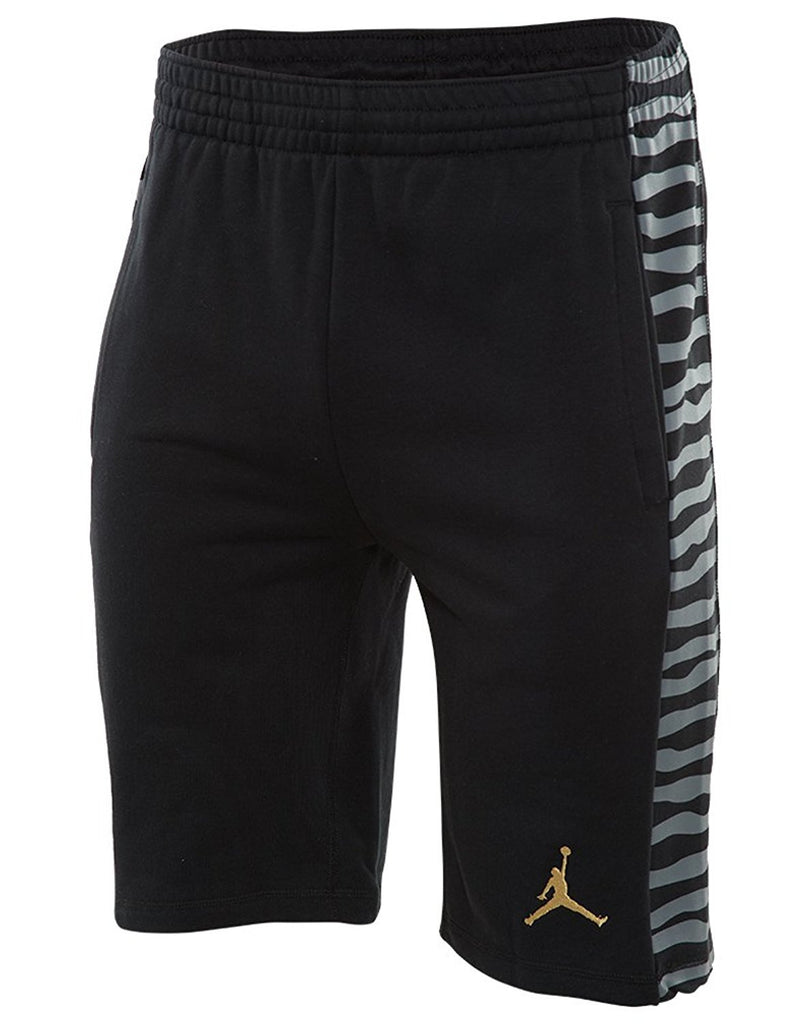 Men's Jordan Sweat Shorts Fleece Retro 10 "Black/Gold" 820145 016