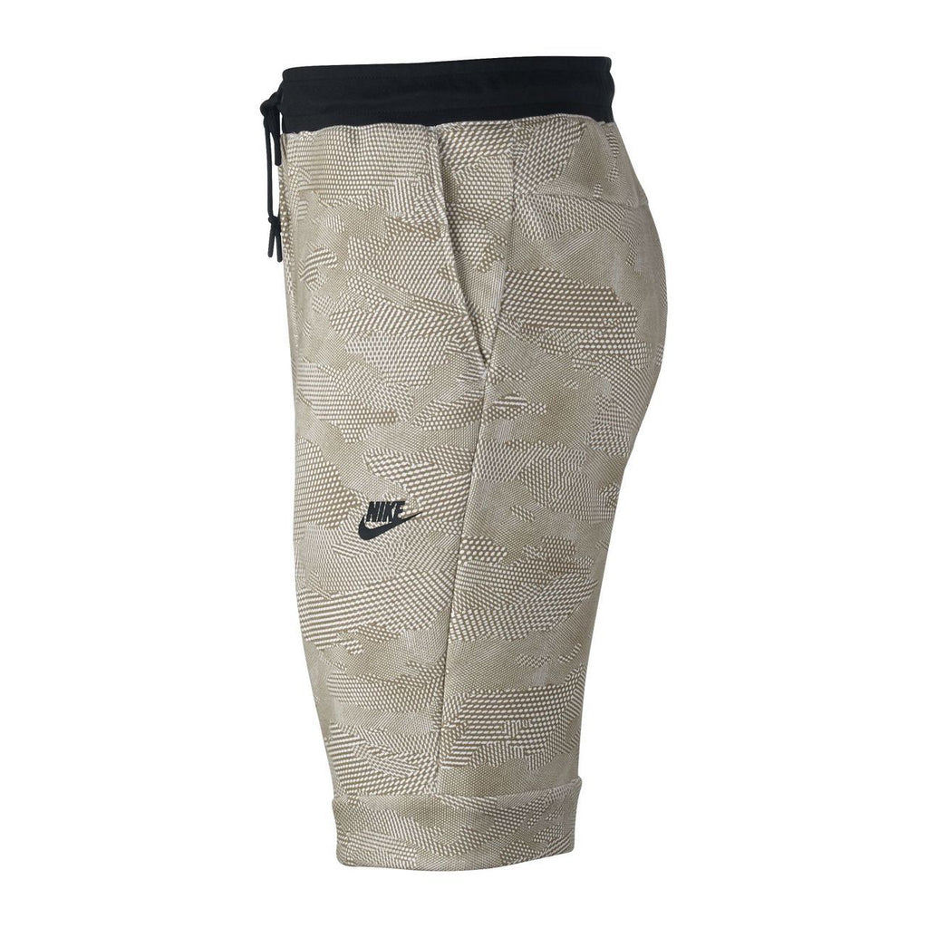 Men's Nike Shorts Tech Fleece Printed Beige Khaki 832124 235