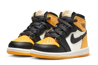 Toddler Size Nike Air Jordan Retro 1 High OG 'Yellow Toe' AQ2665 711