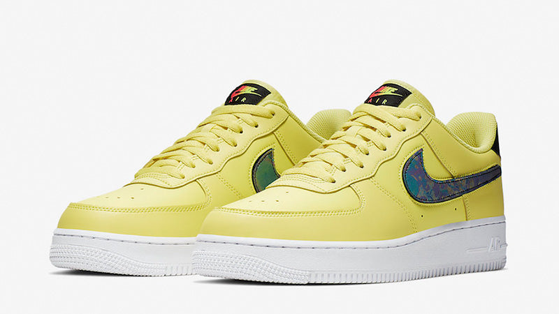 Grade School Youth Size Nike Air Force 1 LV8 3 "Yellow Pulse" AR7446 700