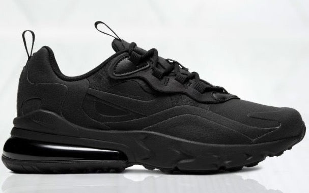 Grade School Youth Size Nike Air Max 270 React 'Triple Black' BQ0103 004