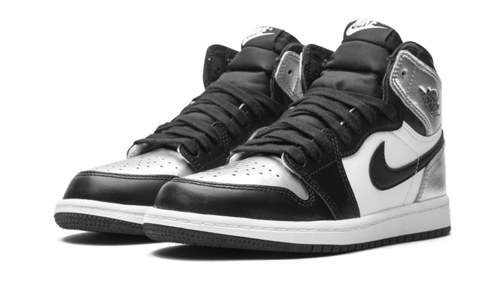 Preschool Youth Sizes Nike Air Jordan Retro 1 High OG 'Silver Toe' CU0449 001