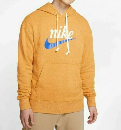Men's Nike Sportswear Heritage Pullover Hoodie 'Sundown Gold' CV8977 727