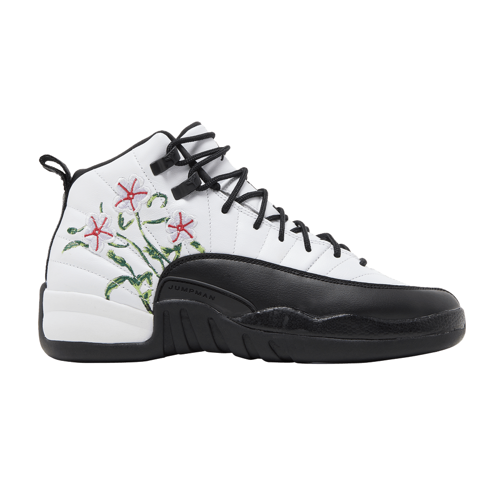 Grade School Youth Size Nike Air Jordan Retro 12 'Floral' DR6956 100