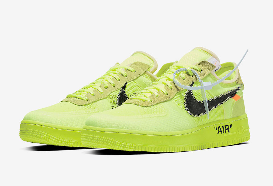 Men's Nike Off-White x Air Force 1 Low 'Volt' AO4606 700